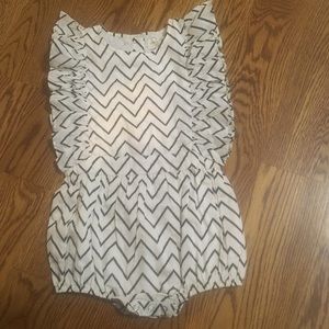 Louis Louise white zig zag romper brand new with tags